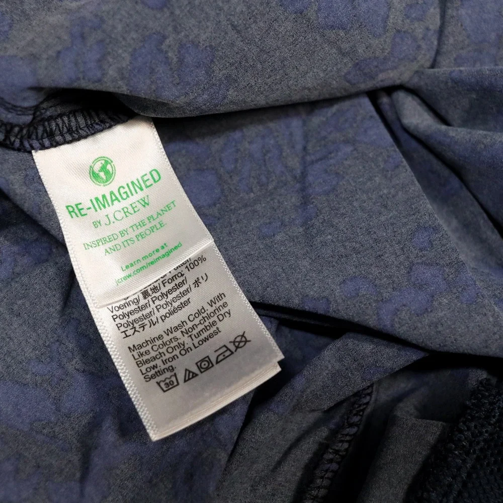 J.Crew Stretch Breaker Board‎ Shorts Mens 33 Navy Floral Print Swim Trunks 6.5